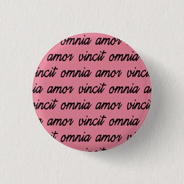 Chapa Redonda De 2,5 Cm amor vincial omnia (Anverso)