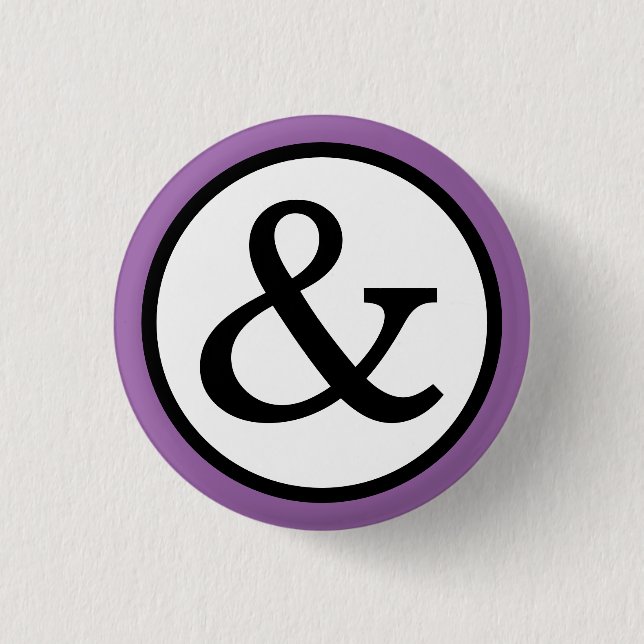 Chapa Redonda De 2,5 Cm Ampersand (Anverso)