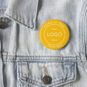 Chapa Redonda De 2,5 Cm Añadir el logotipo de la tienda de negocios de su