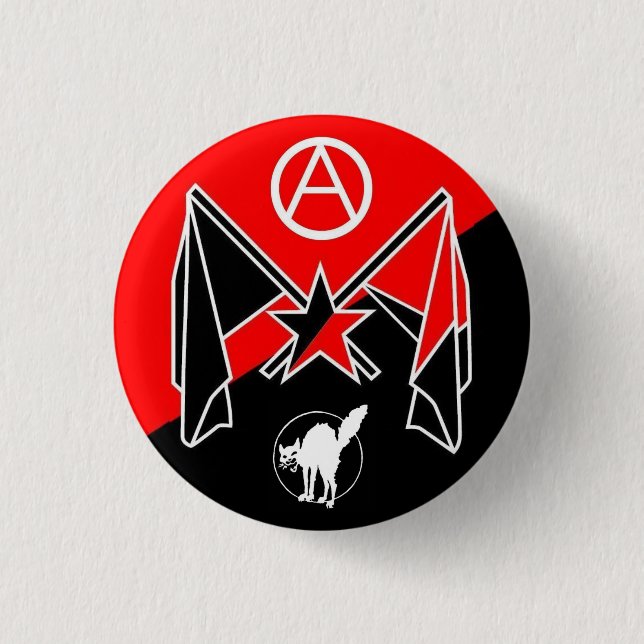 Chapa Redonda De 2,5 Cm anarcho-sindicalismo (Anverso)