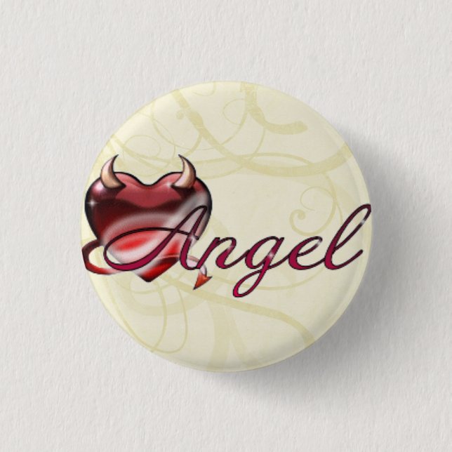 Chapa Redonda De 2,5 Cm Ángel (Anverso)