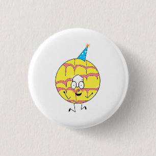 Chapa Redonda De 2,5 Cm anillo de fiesta, tema de galleta divertida