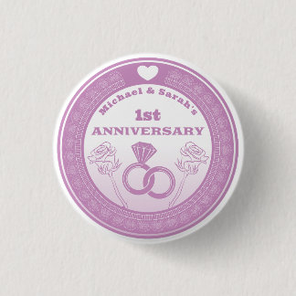 Chapa Redonda De 2,5 Cm Aniversario de boda Cambio de aspecto de encaje el