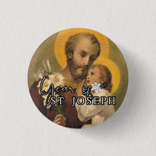 Chapa Redonda De 2,5 Cm Año de conmemoración católica San José