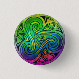 Chapa Redonda De 2,5 Cm Anstecker Celtic Triskele