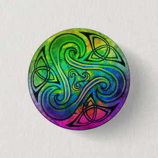 Chapa Redonda De 2,5 Cm Anstecker Celtic Triskele
