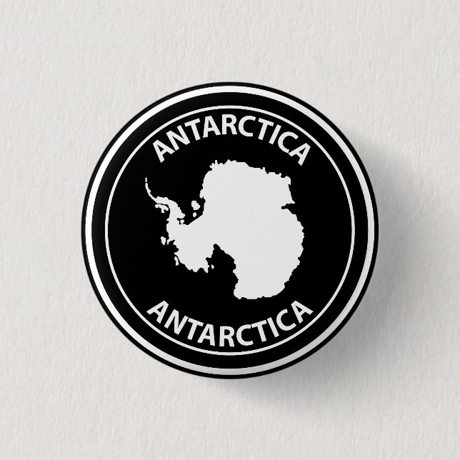 Chapa Redonda De 2,5 Cm Antarctica (Anverso)
