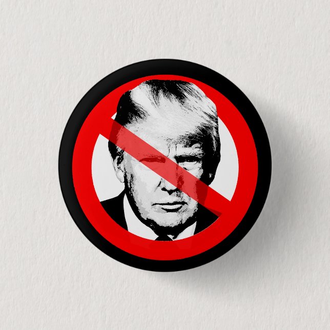 Chapa Redonda De 2,5 Cm Anti Trump (Anverso)