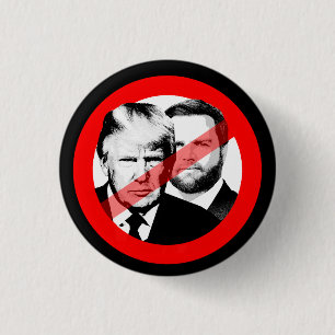 Chapa Redonda De 2,5 Cm Anti Trump Vance