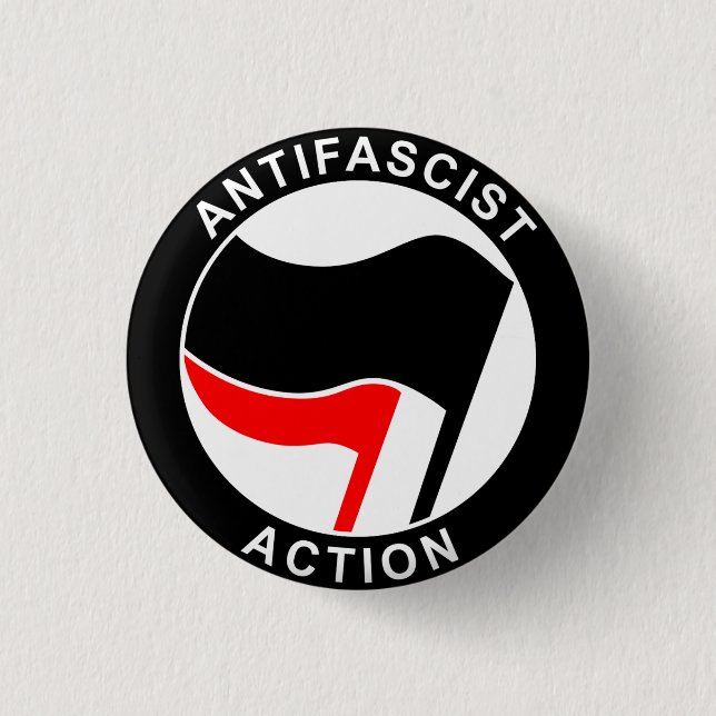Chapa Redonda De 2,5 Cm Antifascist (Anverso)