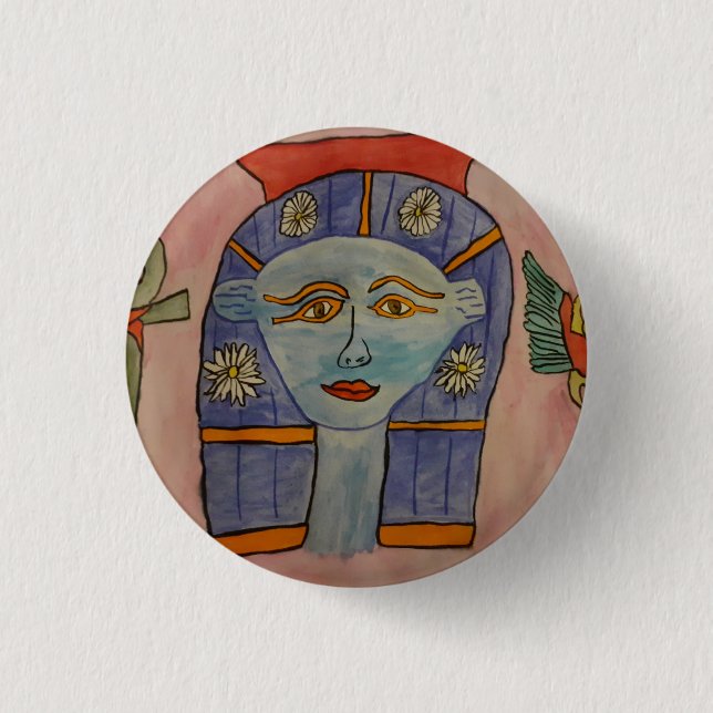 Chapa Redonda De 2,5 Cm Antiguo Egipto (Anverso)