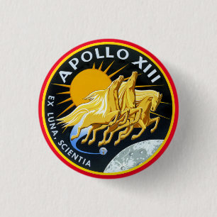 Chapa Redonda De 2,5 Cm Apolo 13-insignia
