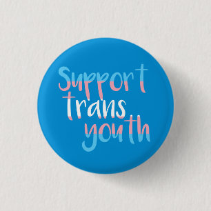 Chapa Redonda De 2,5 Cm Apoyar la tarjeta Trans Youth Badge