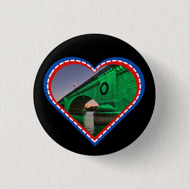 Chapa Redonda De 2,5 Cm Apoyo a los veteranos (Anverso)