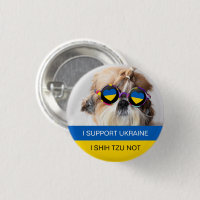 Apoyo a Ucrania Shih Tzu No bandera del corazón