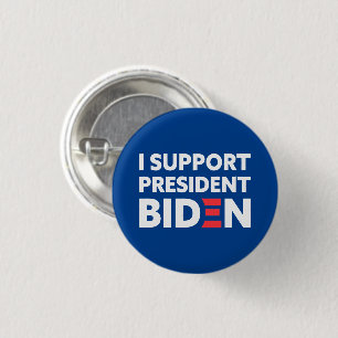 Chapa Redonda De 2,5 Cm Apoyo al presidente Biden Personalizado Azul