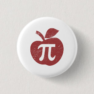 Chapa Redonda De 2,5 Cm Apple Pie Pi Day