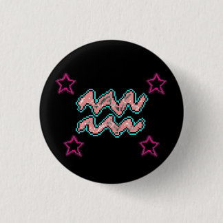 Chapa Redonda De 2,5 Cm AQUARIUS Stars