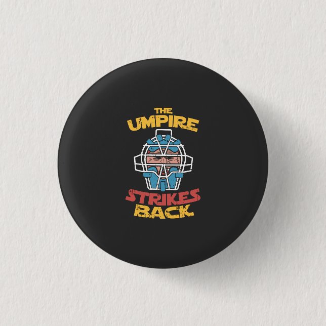 Chapa Redonda De 2,5 Cm Árbitro de Béisbol (Anverso)