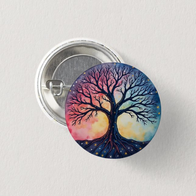 CHAPA REDONDA DE 2,5 CM ÁRBOL DE LA VIDA (Anverso y reverso)