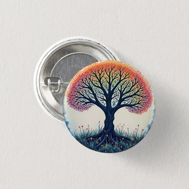 CHAPA REDONDA DE 2,5 CM ÁRBOL DE LA VIDA (Anverso y reverso)