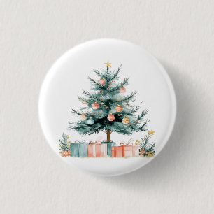 Chapa Redonda De 2,5 Cm árbol de Navidad