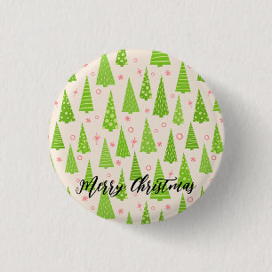 Chapa Redonda De 2,5 Cm Árbol de Navidad bellamente decorado