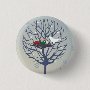 Chapa Redonda De 2,5 Cm Árbol de navidad retro
