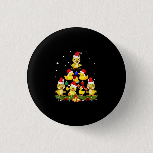 Chapa Redonda De 2,5 Cm Árbol navideño (Anverso)