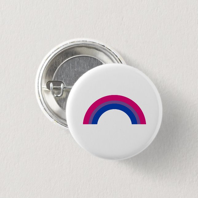 Chapa Redonda De 2,5 Cm Arcoíris Bisexual (Anverso y reverso)