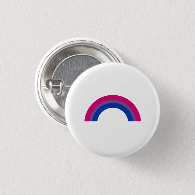 Chapa Redonda De 2,5 Cm Arcoíris Bisexual (Anverso y reverso)