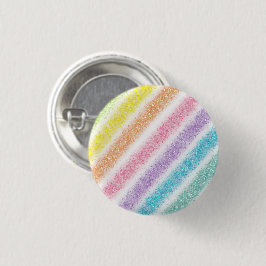 Chapa Redonda De 2,5 Cm Arcoíris de Purpurina Pastel