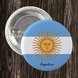 Chapa Redonda De 2,5 Cm Argentina button, patriotic Argentina Flag