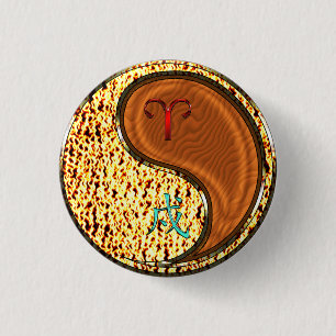 Chapa Redonda De 2,5 Cm Aries & Wood Dog