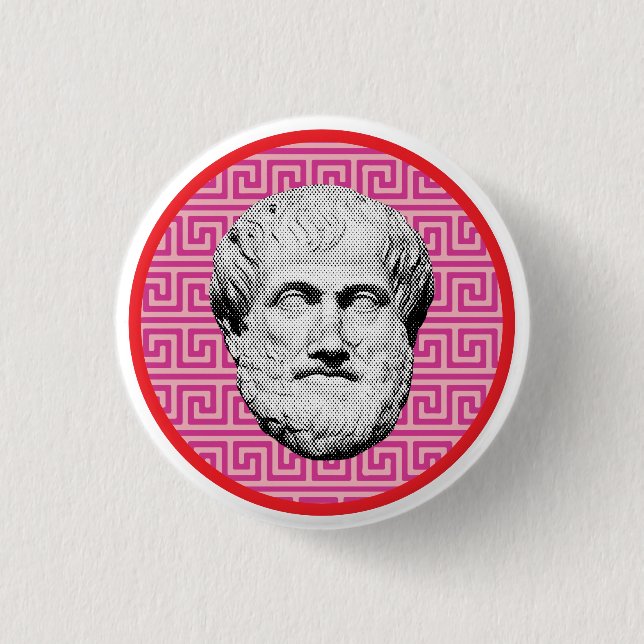 Chapa Redonda De 2,5 Cm Aristotle Greek Philosopher (Anverso)