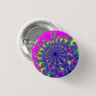 Chapa Redonda De 2,5 Cm Arroz arcoiris rosa