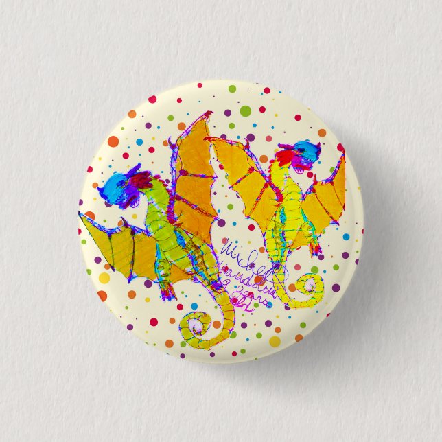 Chapa Redonda De 2,5 Cm Art by Micheal  Charm (Anverso)