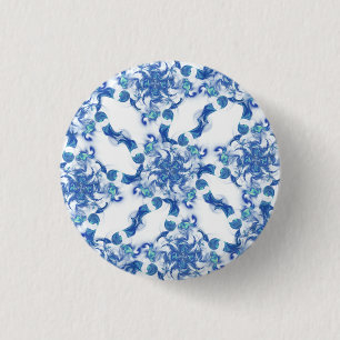 Chapa Redonda De 2,5 Cm Arte acuático
