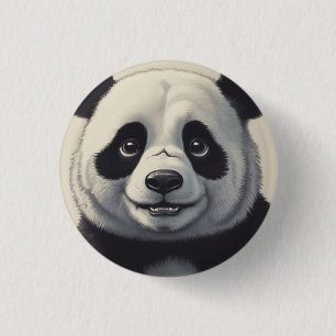 Chapa Redonda De 2,5 Cm Arte de dibujo Personalizado Panda