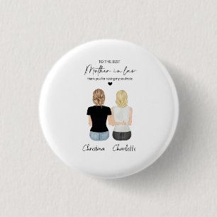 Chapa Redonda De 2,5 Cm Arte de pared de retrato de suegra, Regalo para su