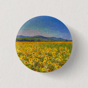 Chapa Redonda De 2,5 Cm Arte de sueños de girasol