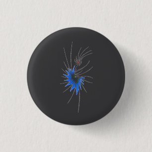 Chapa Redonda De 2,5 Cm Arte de Tatuaje Tribal Abstracto Colorido de Mariq
