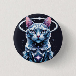 Chapa Redonda De 2,5 Cm Arte de vectores geométricos para gatos de cristal