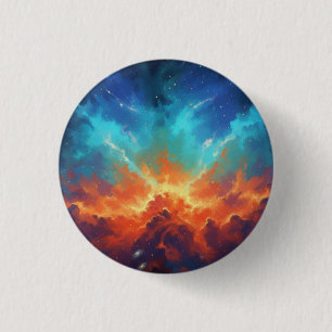 Chapa Redonda De 2,5 Cm Arte Espacial de Galaxia Abstracta Nebulosa Cósmic