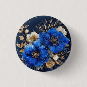 Chapa Redonda De 2,5 Cm Arte Floral Elegante