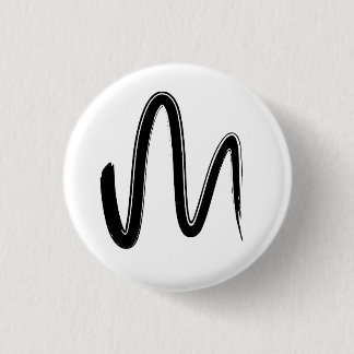 Chapa Redonda De 2,5 Cm Arte Gráfico de Patrón Continuo Minimalista Dibuja
