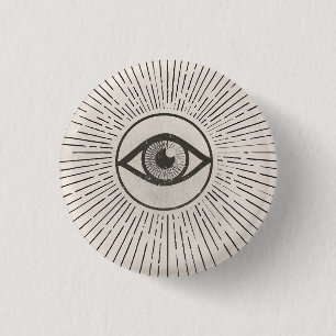 Chapa Redonda De 2,5 Cm Arte Retro Espacial del Ojo