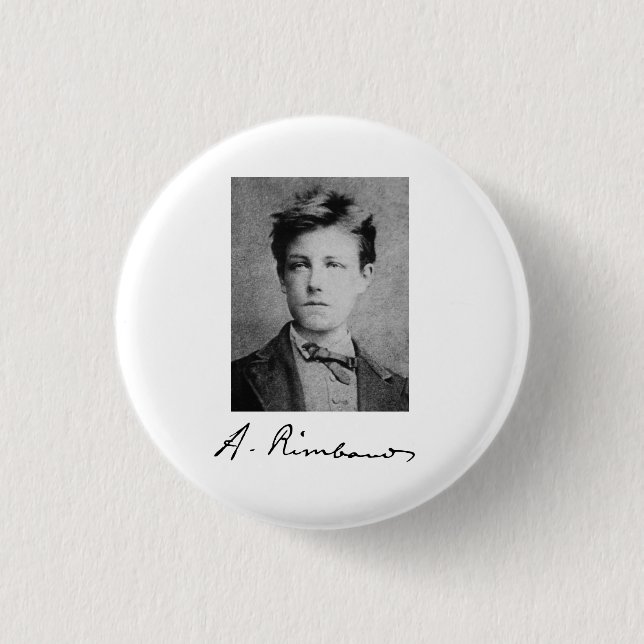 Chapa Redonda De 2,5 Cm Arthur Rimbaud (Anverso)