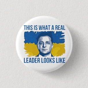 Chapa Redonda De 2,5 Cm Así es como se ve un verdadero líder en Ucrania