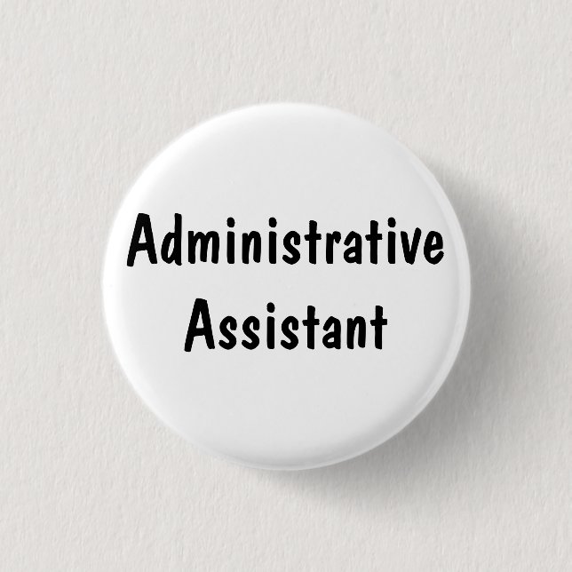 Chapa Redonda De 2,5 Cm Asistente Administrativo (Anverso)